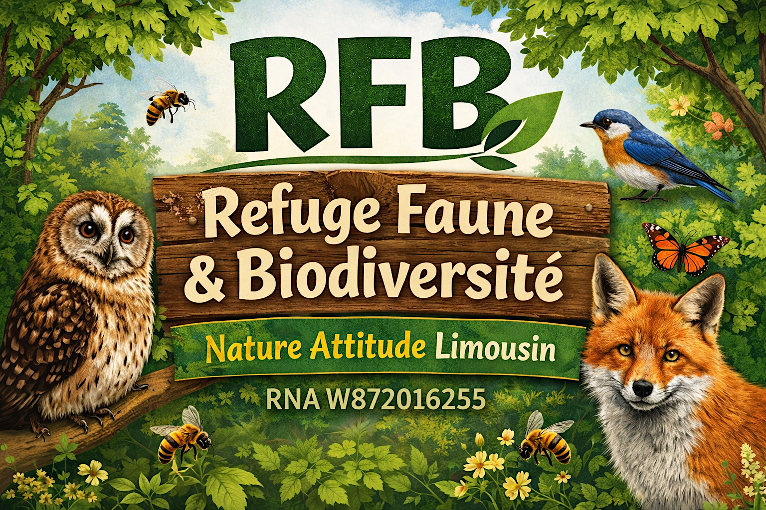 Plaque RFB Nature Attitude Limousin